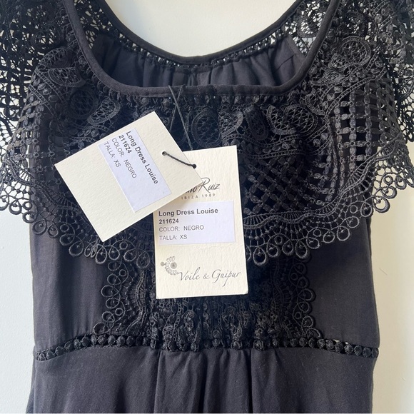 NWT Charo Ruiz Louise Asymmetrical Off-Shoulder Maxi Dress - Black - Size XS - Picture 8 of 13